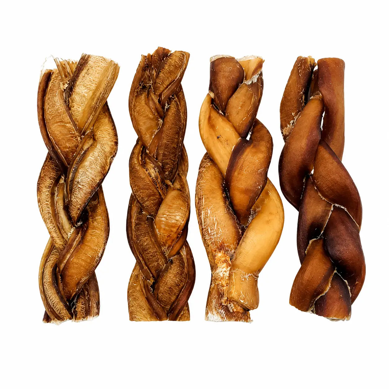 6 inch braided bully stick – standard thickness, low odour, single ingredient dog chew