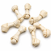 Natural buffalo knotted bone dog chew