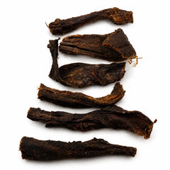 Dried buffalo heart jerky dog treat