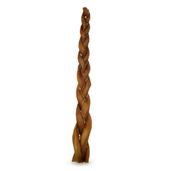 Bundle of 12 inch thick braided bully sticks – low odour chew treats for dogs