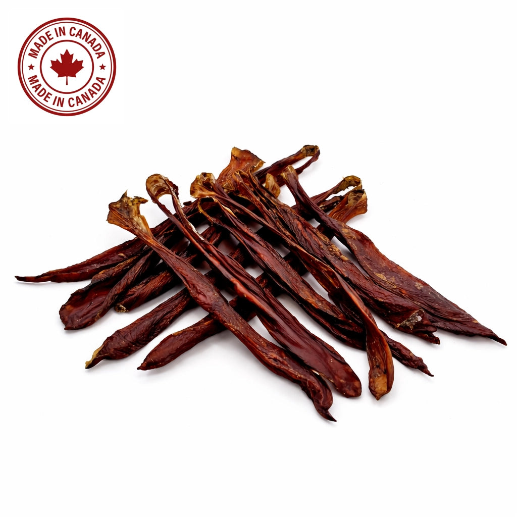 Natural smoked beef bladder muscle sticks