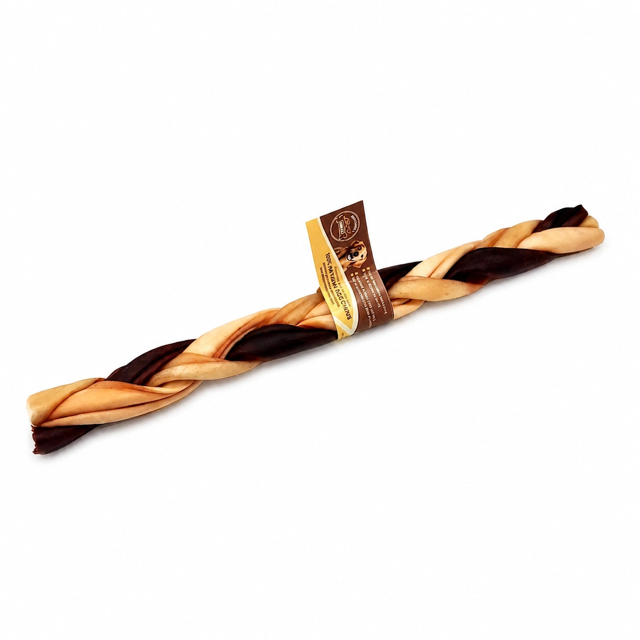 Braided multicolor collagen stick dog chew