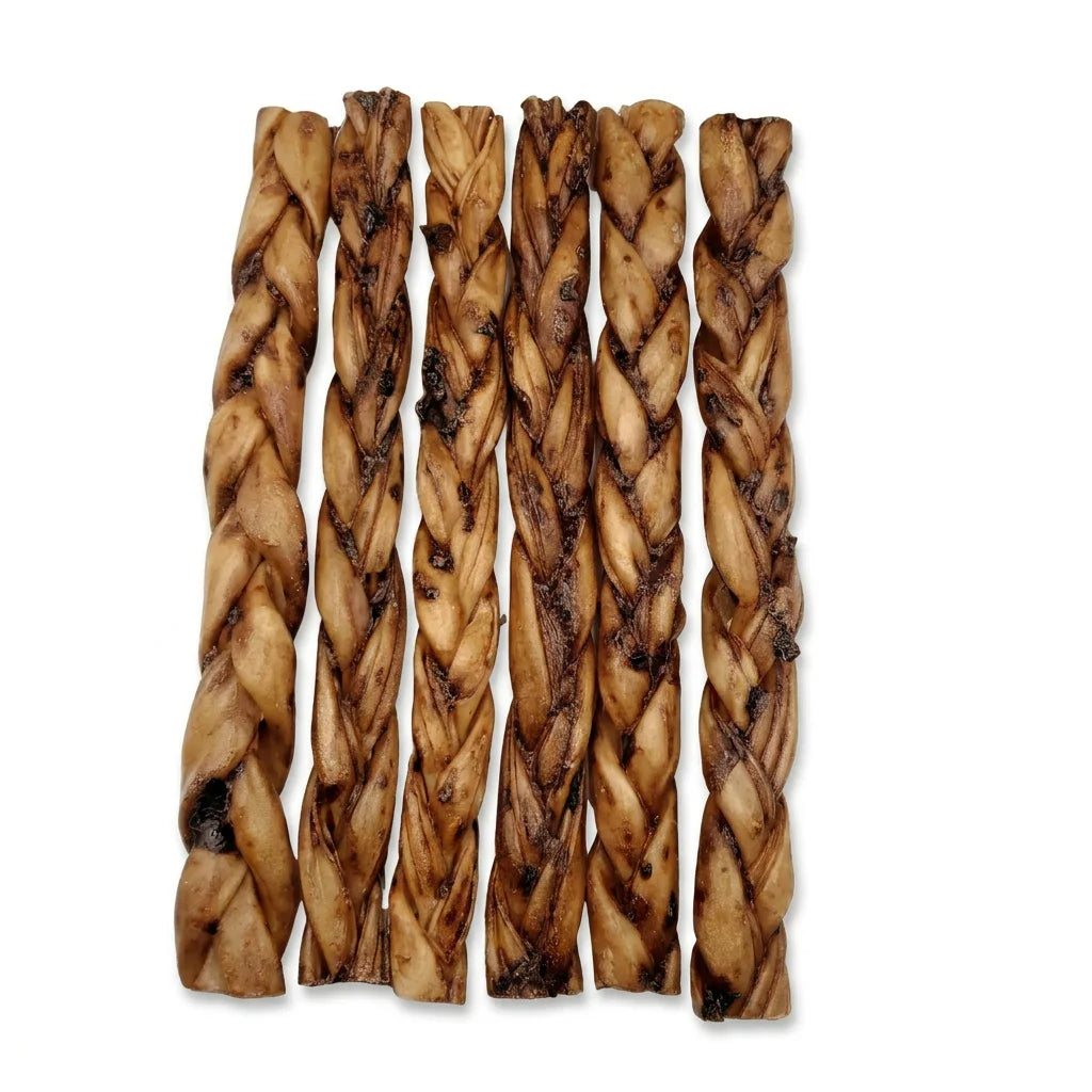 Natural beef collagen braid with liver glaze for dogs