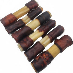 Multiple beef collagen sticks showing natural texture – long-lasting dog chews