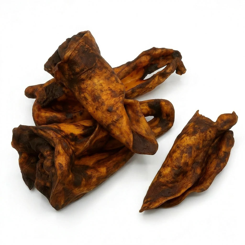 Beef ears glazed with beef liver – natural dog chews with a rich flavour coating