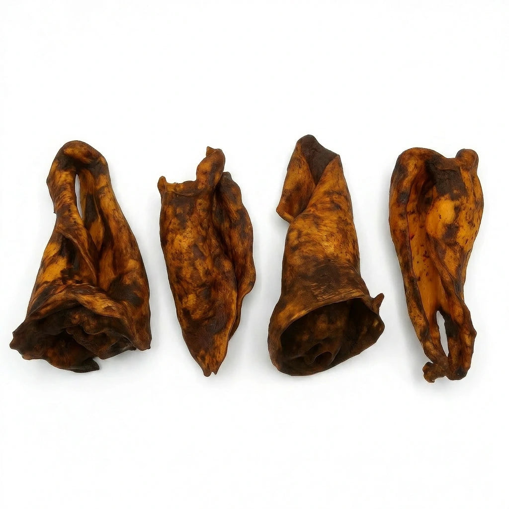 Multi-pack beef ears with liver glaze – crunchy natural chews for all breeds