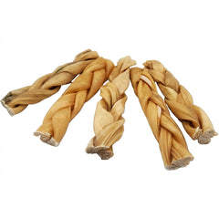 Natural braided beef collagen stick dog chew for medium and large dogs