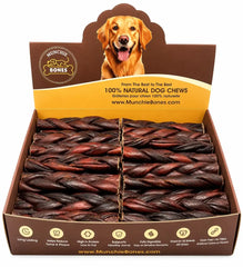 Braided beef hide alternative collagen chew