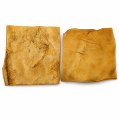Buffalo head skin plate for heavy chewers