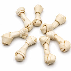 Natural buffalo knotted bone dog chew