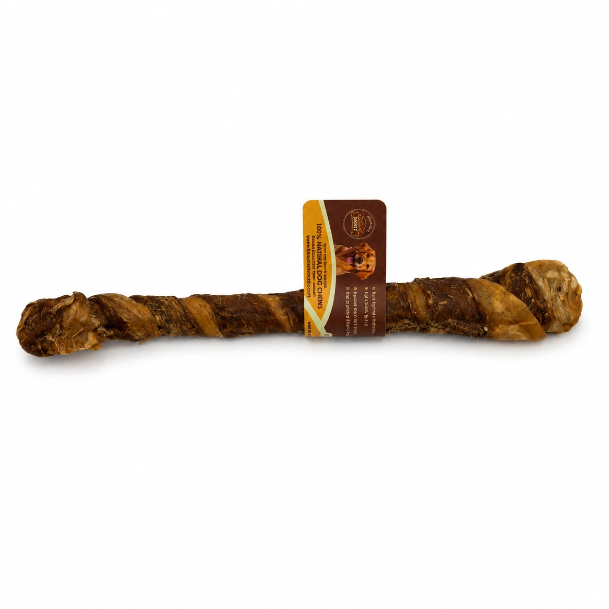 buffalo tail wrapped in buffalo gullet for dogs