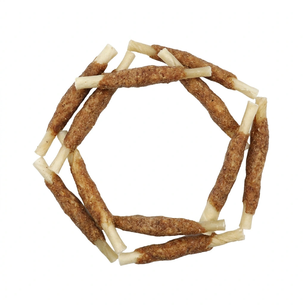 Beef collagen stick with minced chicken for dogs