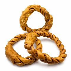 Munchie Bones 9 inch mega braided buffalo collagen ring
