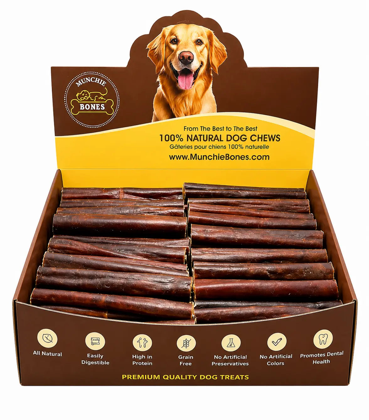 Natural beef collagen stick dog chew