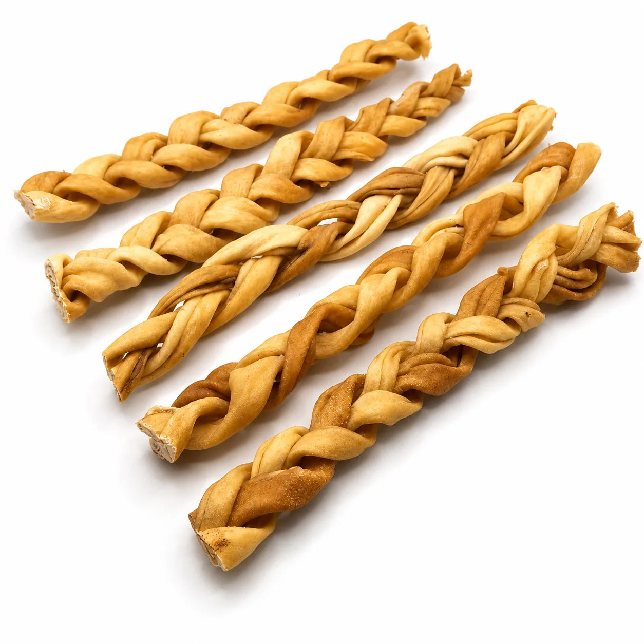 Natural goat skin braided dog treat