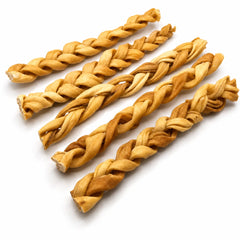 Natural goat skin braided dog treat