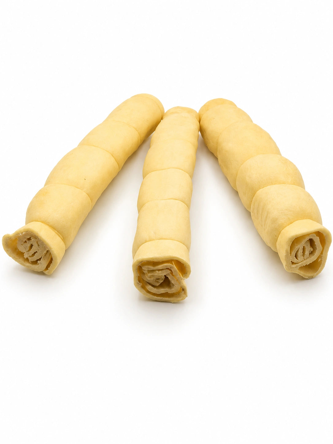 Natural white buffalo cheek roll dog chew