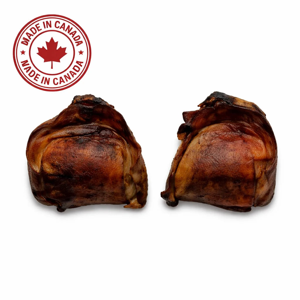 Slow smoked Canadian beef knee cap