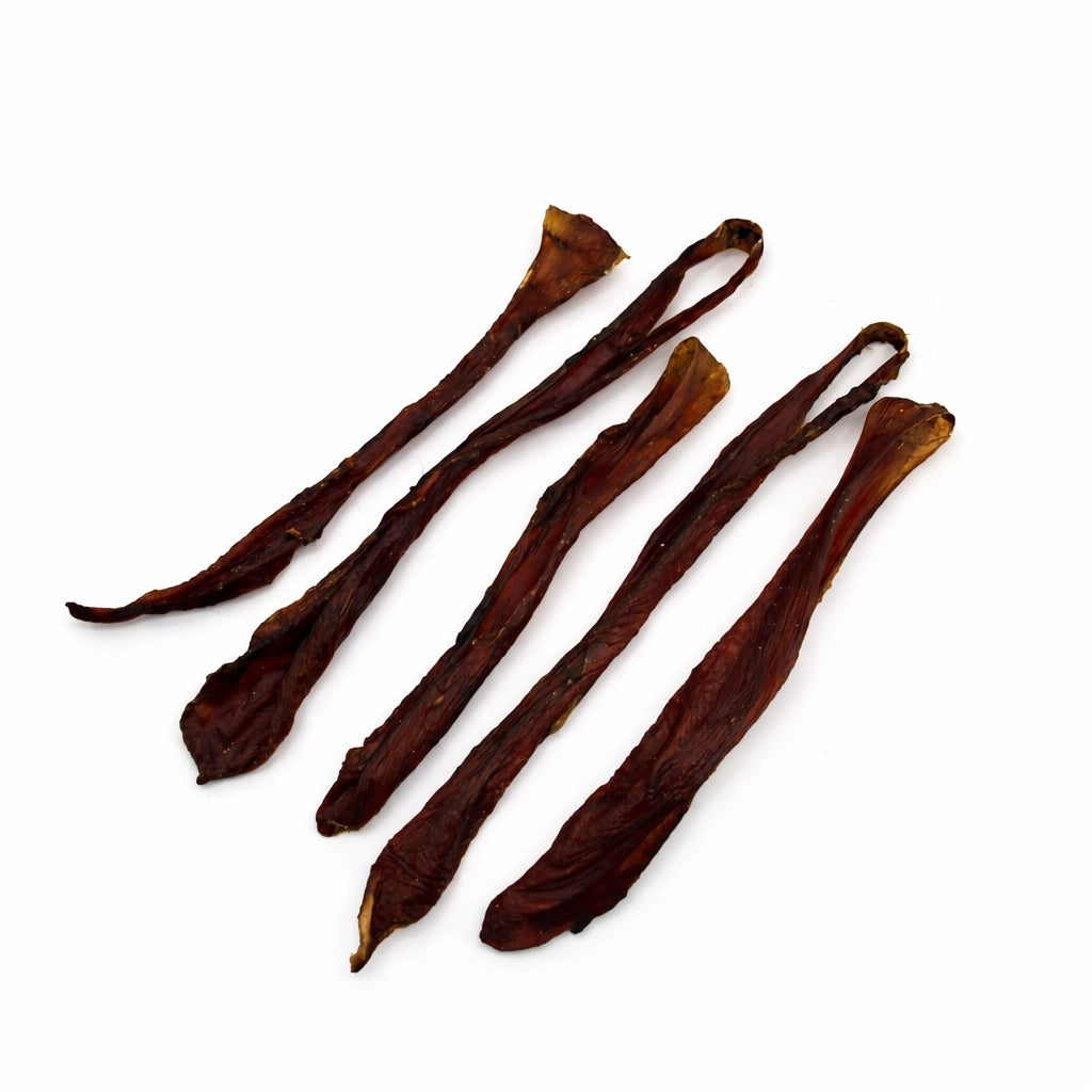 Slow smoked Canadian beef bladder muscle sticks