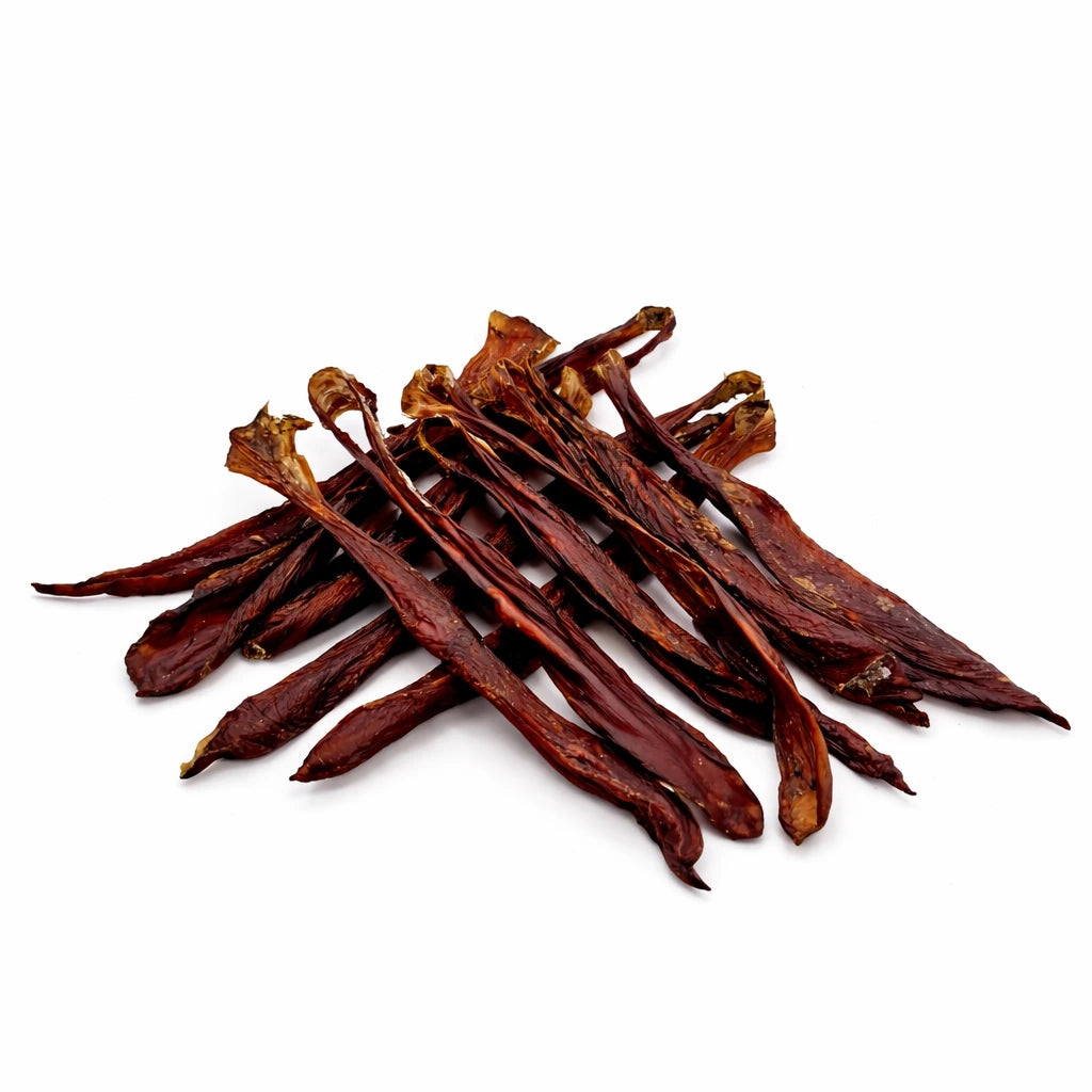 Smoked bladder muscle sticks made from Canadian beef