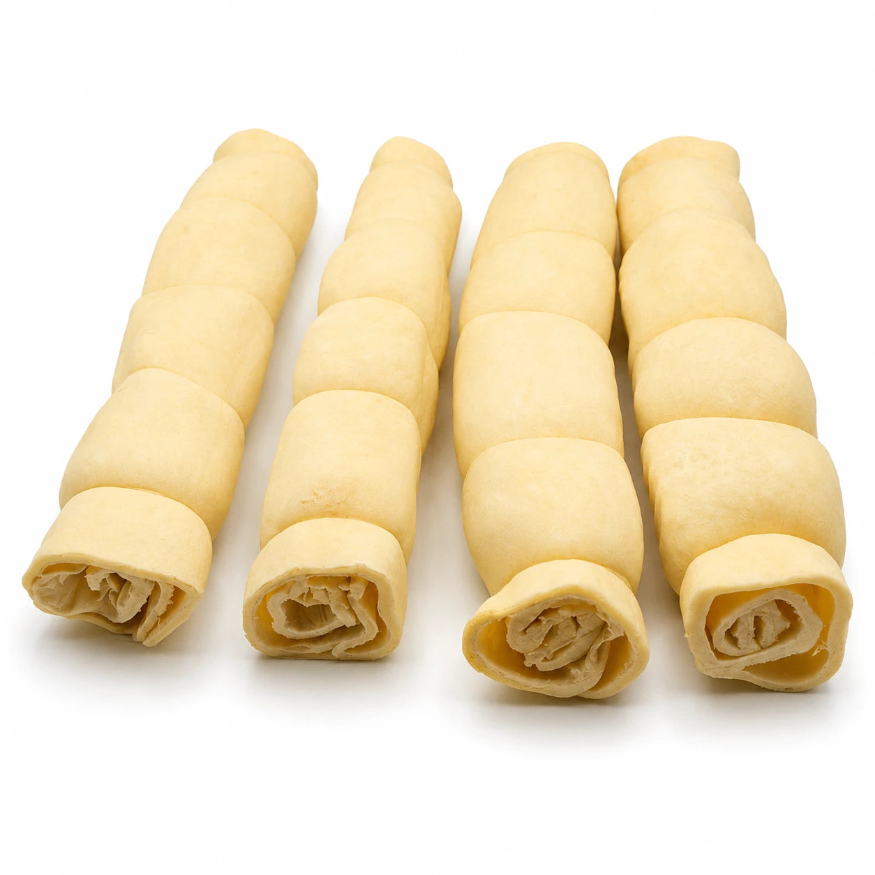 White buffalo puffed cheek roll natural dog chew